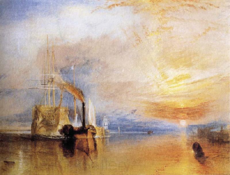 J.M.W. Turner The Fighting Temeraire Tugged to her Last Berth to be Broken Up Norge oil painting art